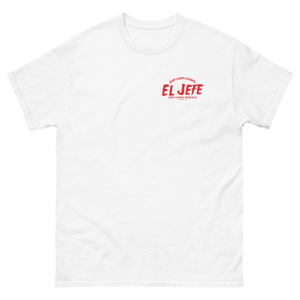 El Jefe Log Cabin Rental Unisex T-Shirt