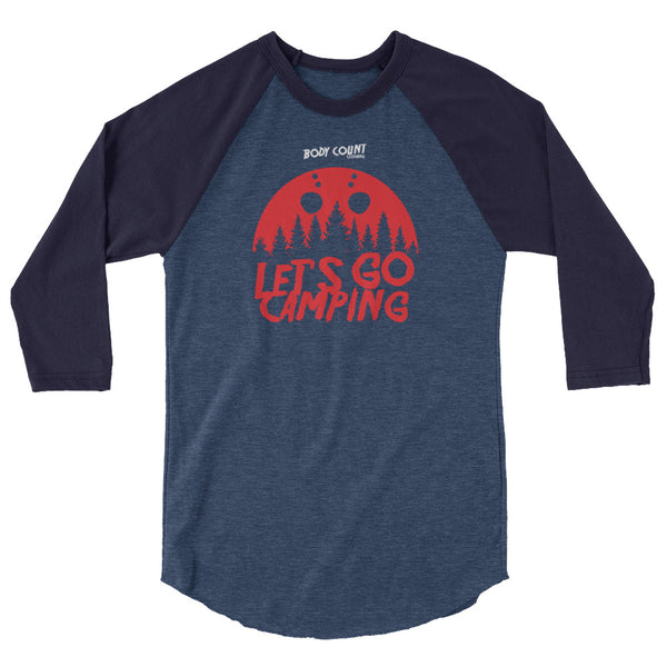 Let's Go Camping 3/4 sleeve raglan shirt
